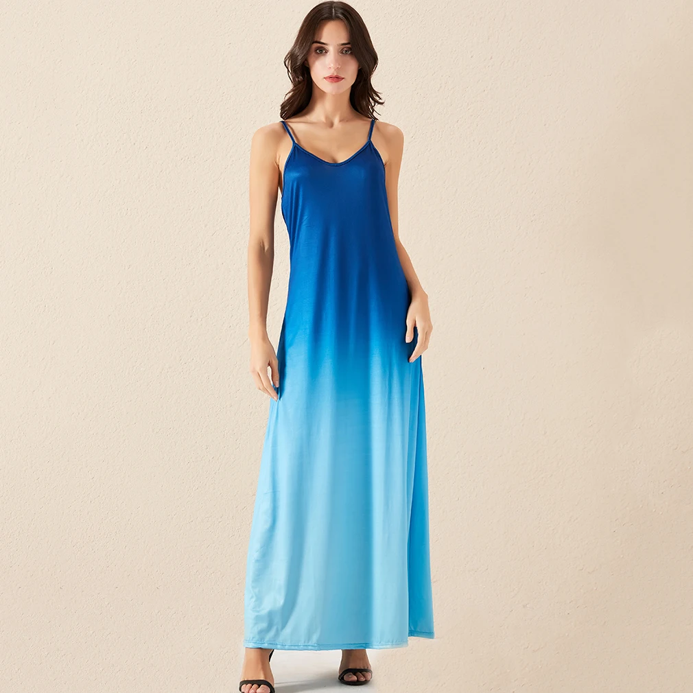 Женское вечернее платье-макси Elagant длинное платье с запахом и градиентом