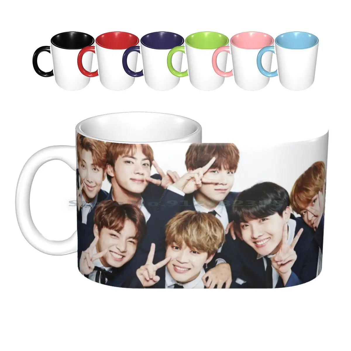 Ceramic Mugs Coffee Cups Milk Tea Mug Kpop Korean Korean Pop Music Boys ????? Army Amrys Jin V Jhope J Hope Rap Monster