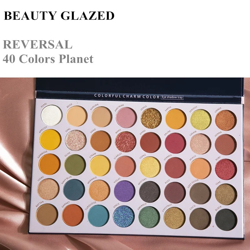 2020 Beauty Glazed Новинка 40 цветов макияж тени для век Палитра хайлайтер Блестящий