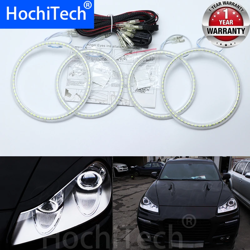 Для Porsche Cayenne 957 2007 2008 2009 ультра яркий SMD белый светодиодный ангельские глазки 2600LM