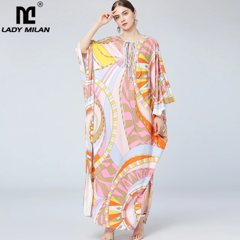 Женское модельное Свободное платье дизайнерское элегантное макси в стиле бохо с