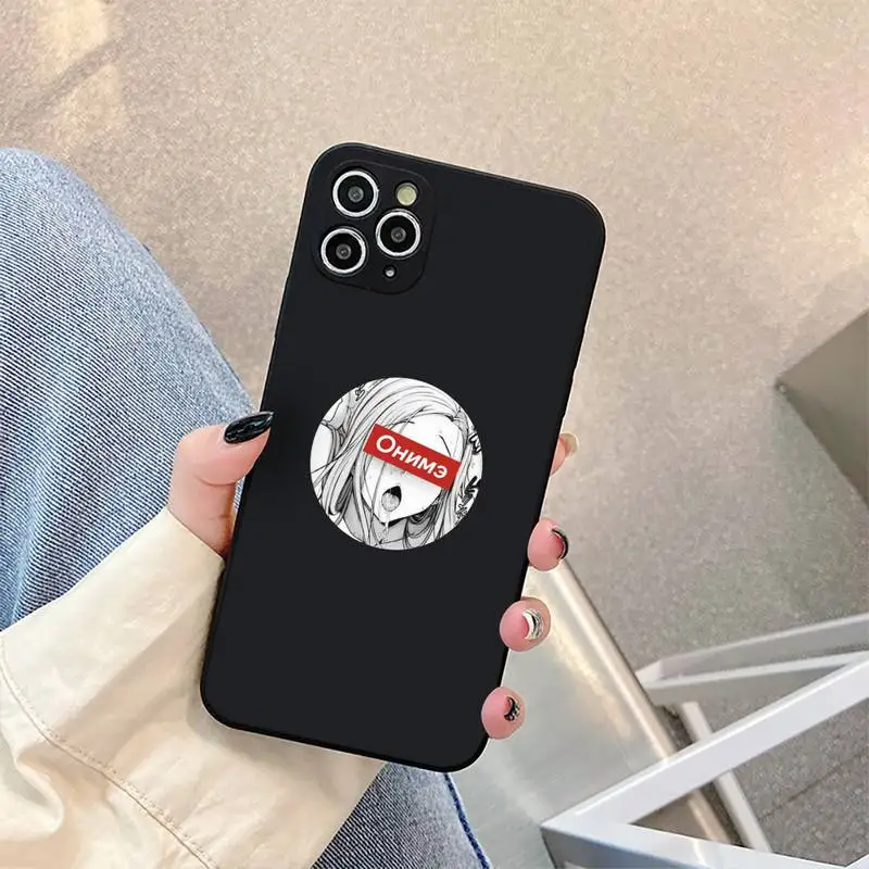 

Sad Anime Aesthetic Senpai Phone Case For iphone 5s 6 7 8 11 12 plus xsmax xr pro mini se Cover Fundas Coque
