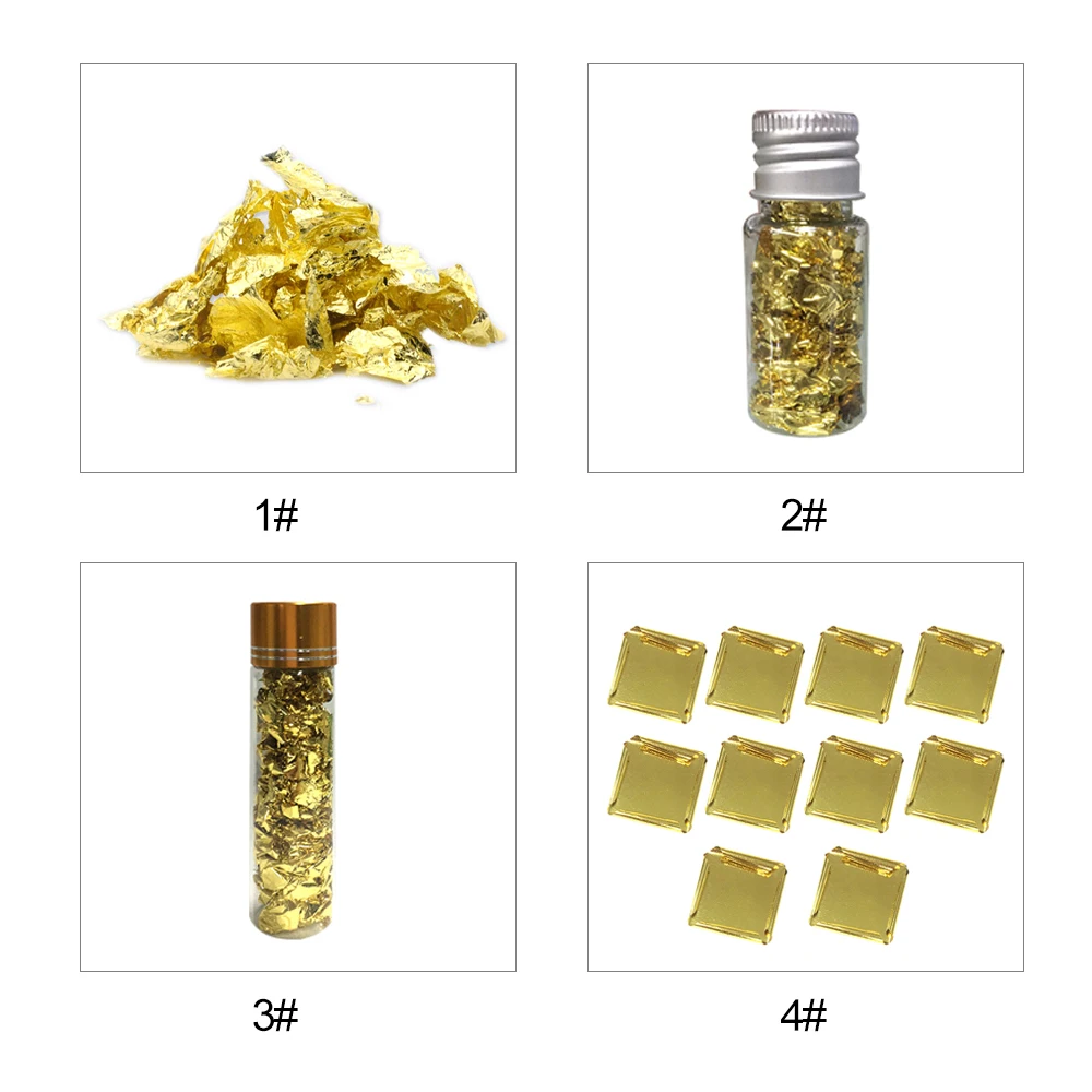 24K золотые хлопья съедобная еда украшения фольги бумага кухня мусс торт выпечка Кондитерские искусство Ремесло Декор
