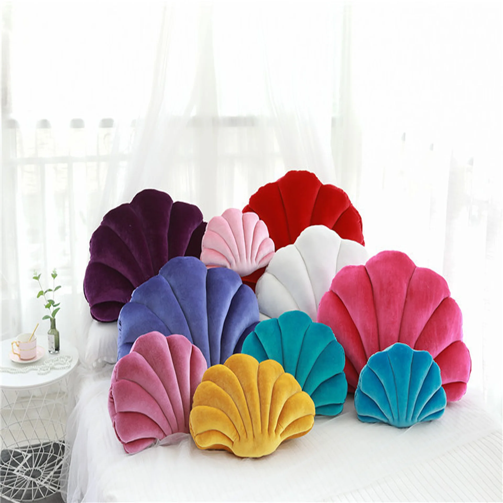 

Sea Shell Cushion Fantastic Velvet Pillow Seat Cushion Office Home Chairs Seat Pillows Decor Home Chair Pad Decoration Gift