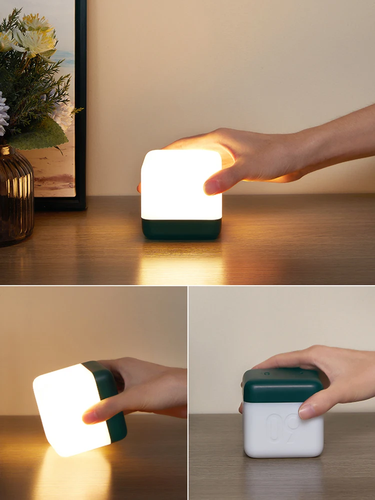 Забавный флип-светильник с таймером умный заряжаемый светодиодный ночник для