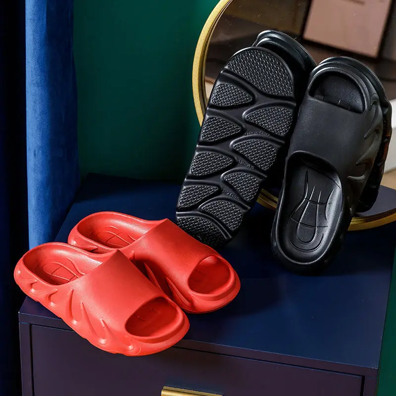 

Wear resistant anti-skid thick soled excrement feeling cool slippers indoor home slippers women's anti-skid odor proof slippers