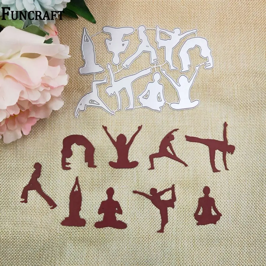 1 упаковка для занятий спортом йогой с тиснением металлические режущие штампы