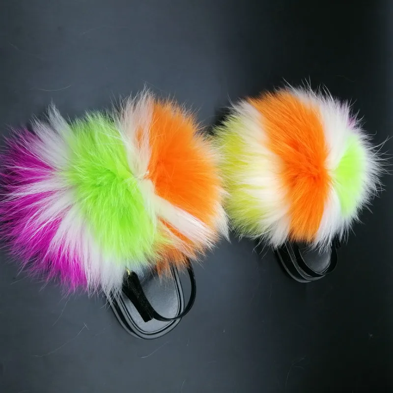 

Детские сандалии на плоской подошве, с мягким мехом, Нескользящие