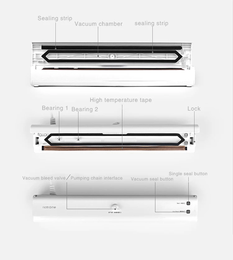 XIAOMI MIJIA Автоматический Вакуумный пищевой герметик вакуумная упаковочная машина пакеты дегазатор для сенсорной кухни герметичная упаковка