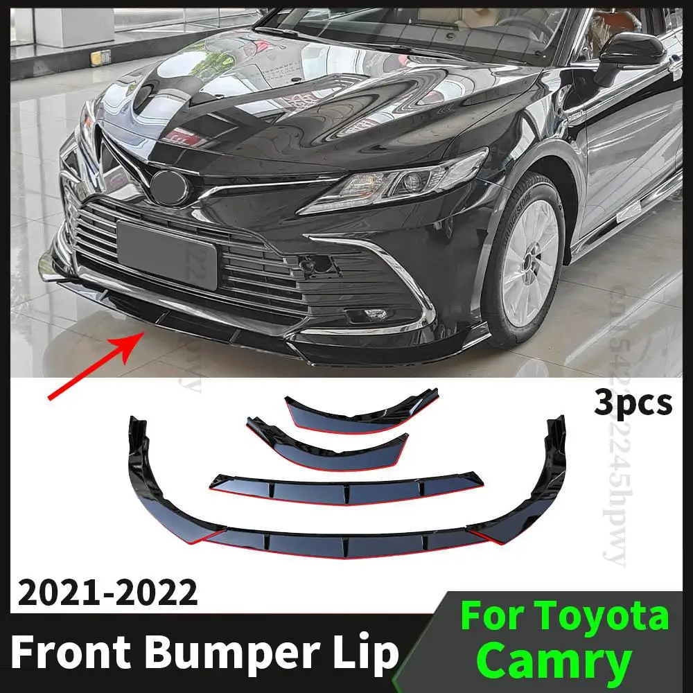 

Комплект для Боди диффузор спойлер дефлектор передний бампер губа подбородок отделка Стайлинг Модифицированная внешняя часть для Toyota Camry 2021 2022