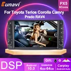 Автомагнитола Eunavi 2 Din, мультимедийный проигрыватель, GPS, для Toyota, Terios, Hilux, VIOS, Old Camry, RAV4, Land Cruiser, Prado 2000 - 2008