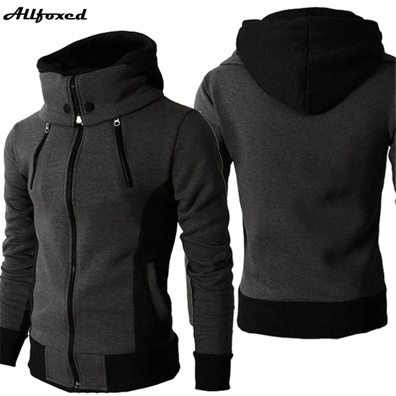 

Куртка мужская флисовая оверсайз, повседневный свитшот, однотонная спортивная одежда, приталенный жакет с воротником-шарфом, Осень-зима