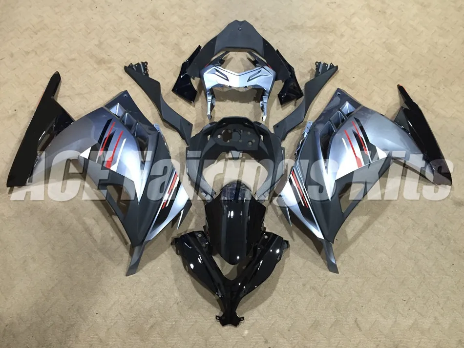 

New ABS fairing kit for Kawasaki Ninja300 EX300 300R 2013 2014 2015 2016 13 14 15 16 17 Fairings set Injection mold black gray