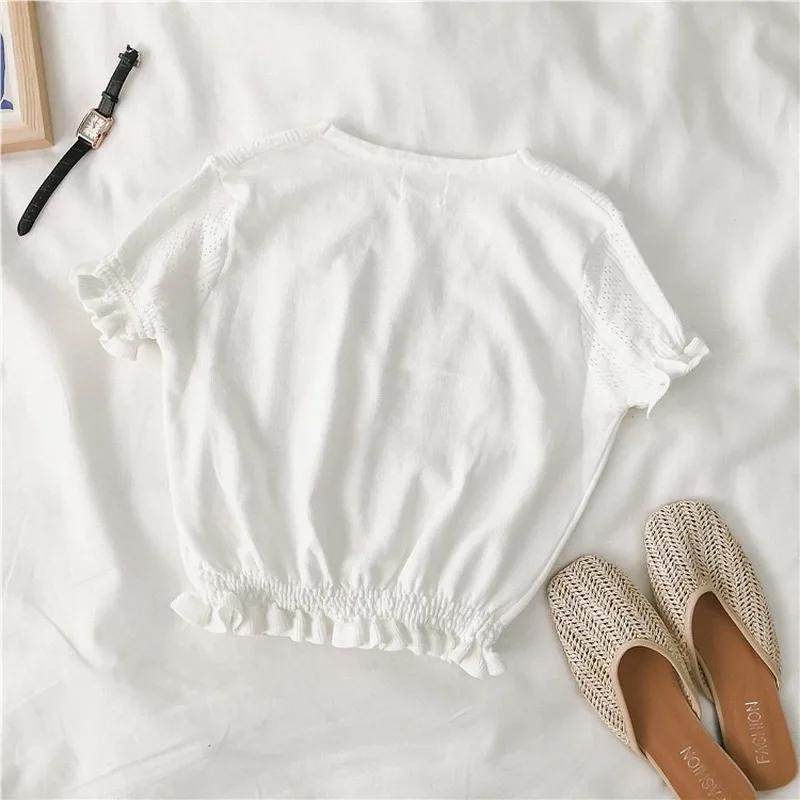 Gagarich летние новые женские футболки модные с V образным вырезом и высокой талией