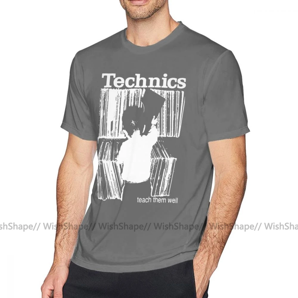 Techno футболка Technics 1 с коротким рукавом 100 хлопок размера плюс принтом