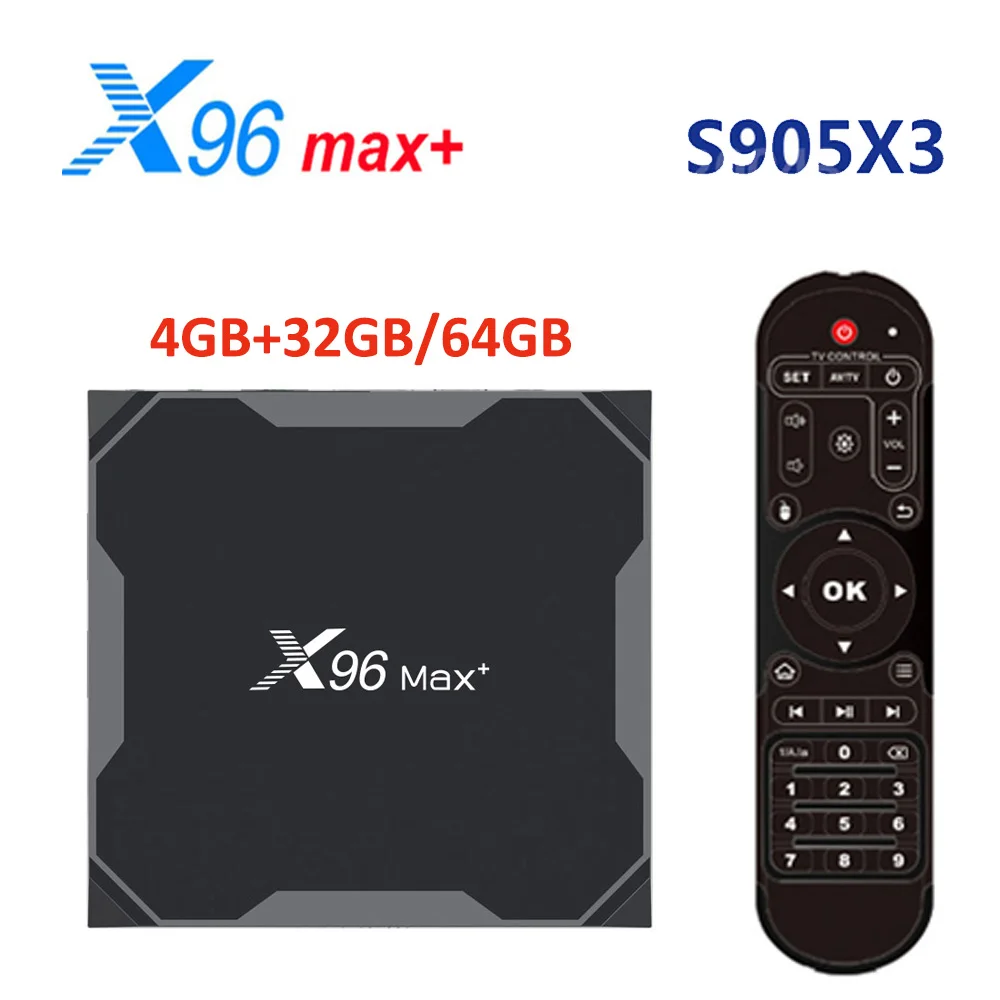 ТВ-приставка X96 Max Android 9 0 Amlogic S905x3 8K 4 + 64 ГБ 2 ГГц и 5G Wi-Fi 2G16G | Электроника