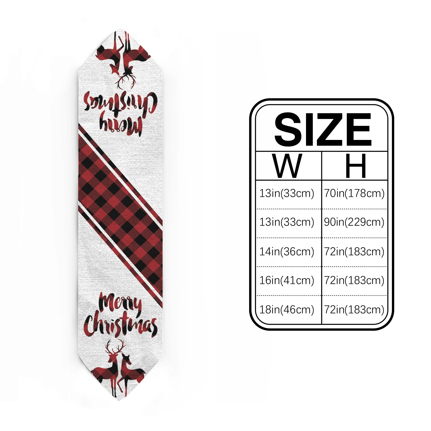 Рождественская скатерть с принтом оленя в красно черной решетке для отеля