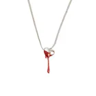 Ожерелье с подвеской в готическом стиле, ожерелье с капающей кровью и сердцем, цепочка на шею, ювелирное изделие до ключиц, подарок на Хэллоуин