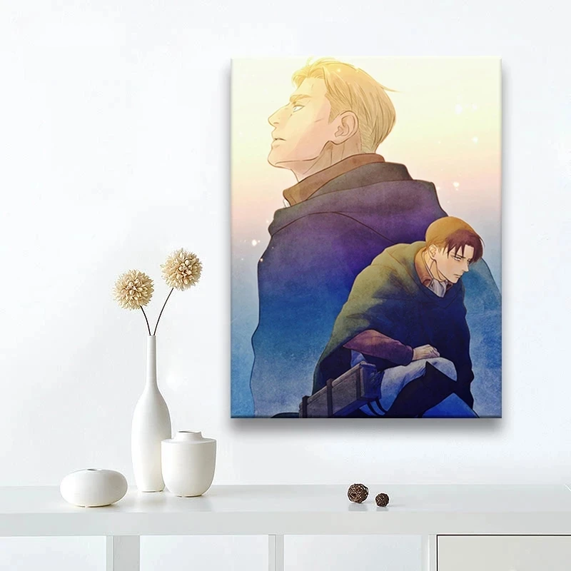 

Wall Art Attack On Titan Canvas Painting Hd Printed Erwin And Levi Anime Poster Modular Sunshine Pictures Home Decor For Bedroom