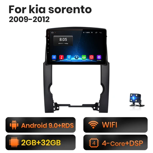 WIFI (2GB-32GB) AWESAFE для Kia Sorento 2009 2010 2011 2012 автомобильный Радио Мультимедиа Видео плеер gps Нет 2din 2 din Android 8,1 2 ГБ+ 32 ГБ - Цвет: WIFI (2GB-32GB)