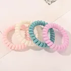 Эластичный Шнур для телефона для девочек и женщин, аксессуар для прически конский хвост, модная матовая текстурная резинка для завязывания