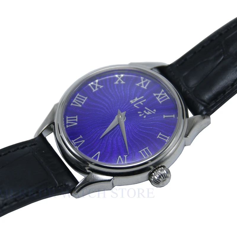 

Beijing Mechanical watch luxury Roman numerals Men Real Handingwinding SB18