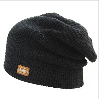 black Новинка, мужские, женские, Skullies Beanies, Осень-зима, шапка для мужчин, шерстяная шапка, Вязанная, абсолютно новая, высокое качество, с логотипом Bone, шапочки, шапка унисекс - Цвет: black