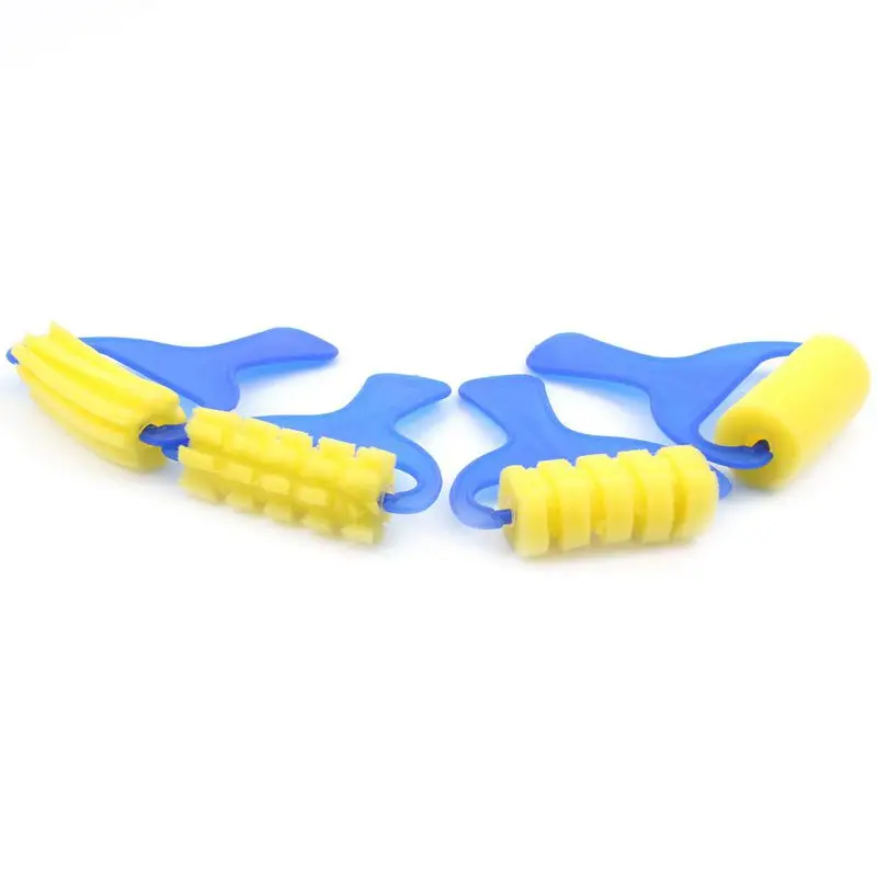 12 шт. детская художественная Раннее Обучение Рисование мини цветок губка щетка