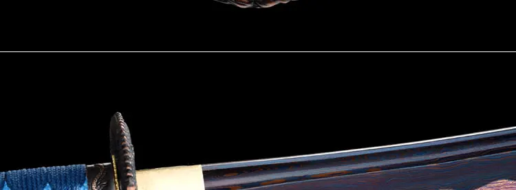 Handmade Carbon steel Japanese Samurai Katana sword full tang sharpened New Folded steel blue Blade Japanese Samurai Katana
