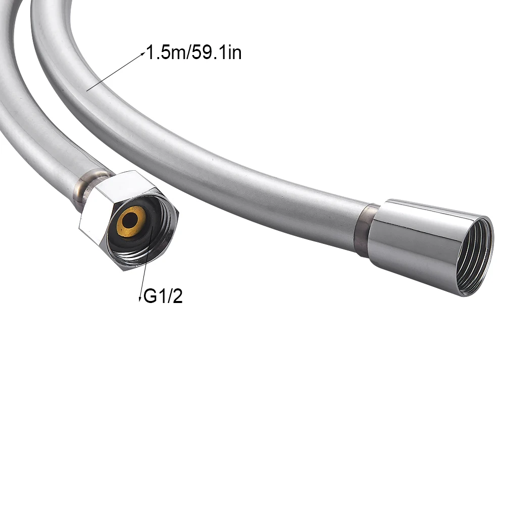 EVERSO High quality 1.5m PVC Flexible Shower Hose Bath room shower set accessories Explosion proof pipes| |