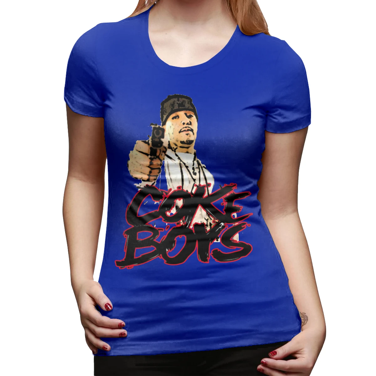 Женская футболка с коротким рукавом и круглым вырезом из хлопка | одежда