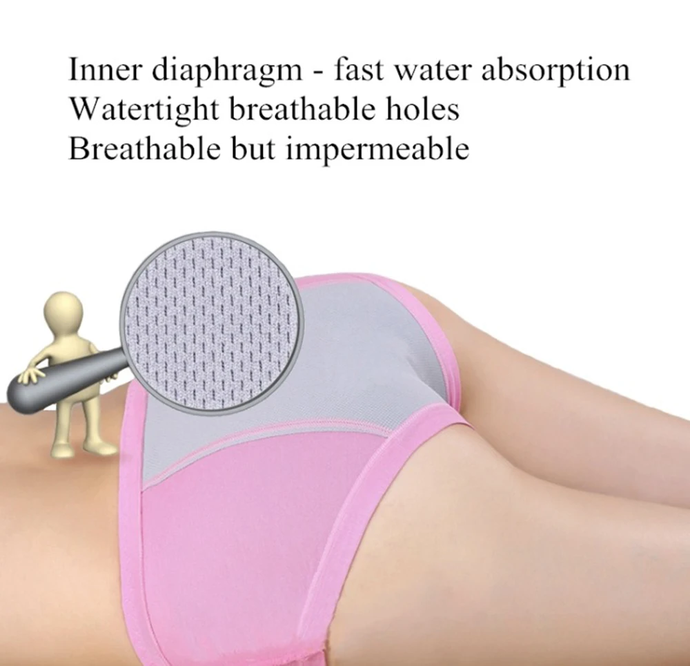 Women Physiological Pants Leack Proof Menstrual Panties Cotton Underwear Menstruation Period Beathable Female Briefs |