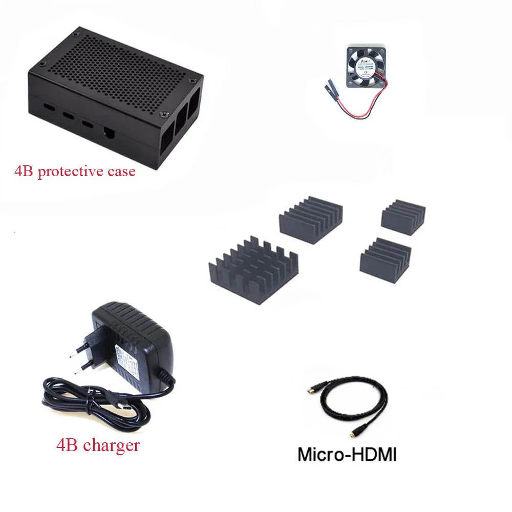 Алюминиевый металлический чехол Raspberry Pi 4 алюминиевый для 3 радиатор Модель B 3B