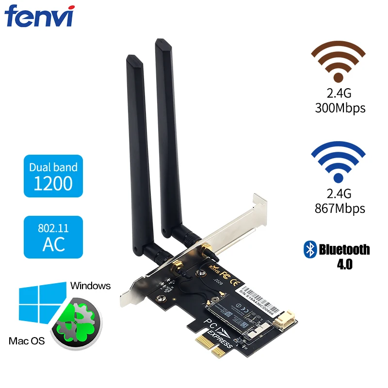 Wi Fi адаптер Hackintosh MacOS PCIE BCM94360CS2 Bluetooth BT 4 0 1200 Мбит/с 802.11ac|Сетевые карты| |
