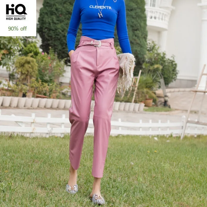 2020 женский пояс с высокой талией из натуральной кожи шаровары 7 цветов длина по