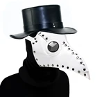 Чумного доктора Хэллоуин противовирусные черные маски Смешные карнавальные искусственные маскарадные аксессуары для косплея аниме стимперки реквизит