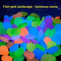 aquarium fishbowl glow stones garden path patio lawn luminous pebbles rock garden fish tank decoration ornament pet supplies