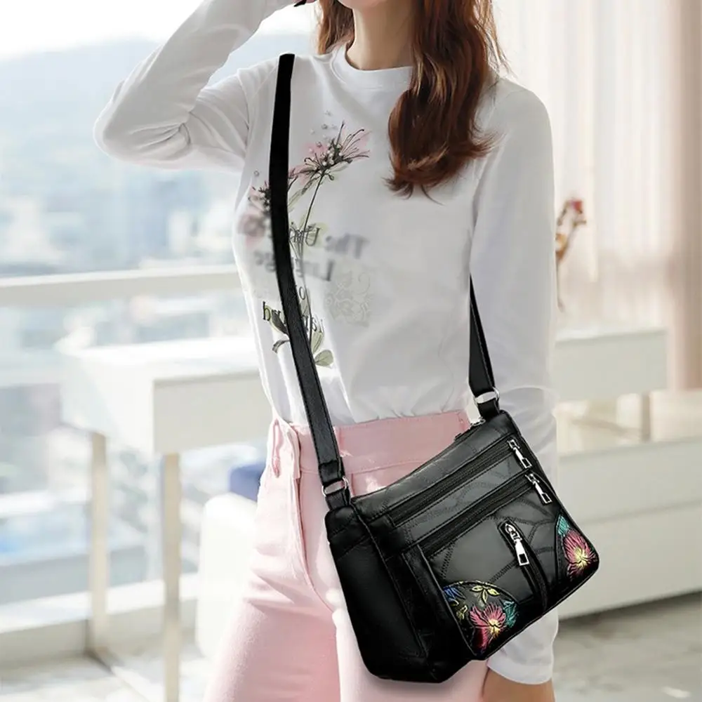 Женская кожаная сумка через плечо для покупок путешествий простой стиль большая