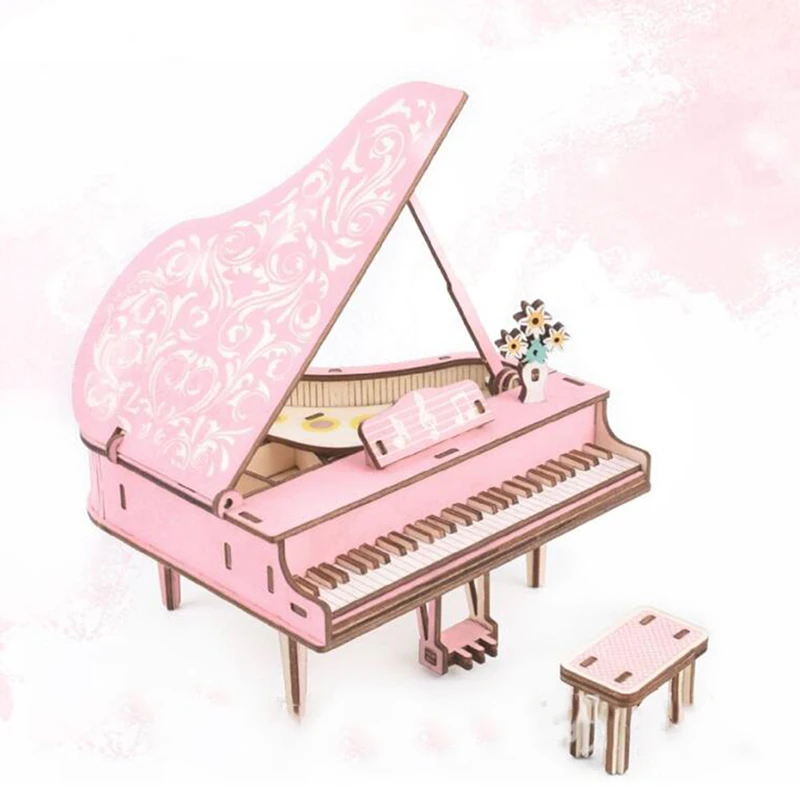 DIY Ручная сборка музыкальная шкатулка креативное пианино ручной работы для детей