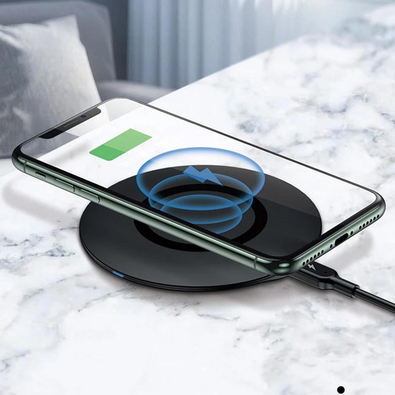 Беспроводное зарядное устройство Qi Индукционное для iPhone 11 Pro X Xiaomi mi 10 Samsung