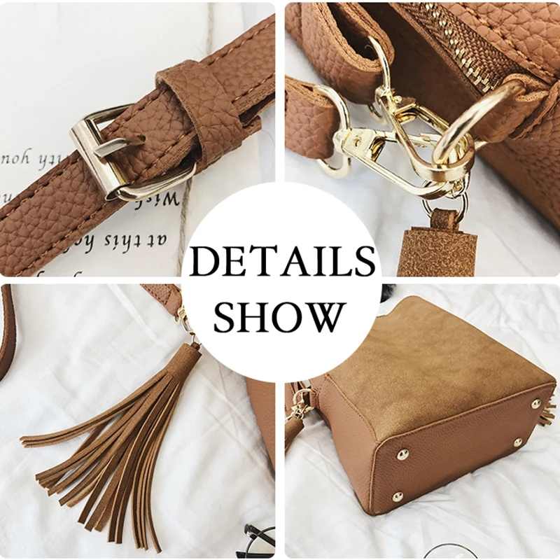 Guarder/винтажная модная женская сумка-ведро с бахромой сумка на плечо