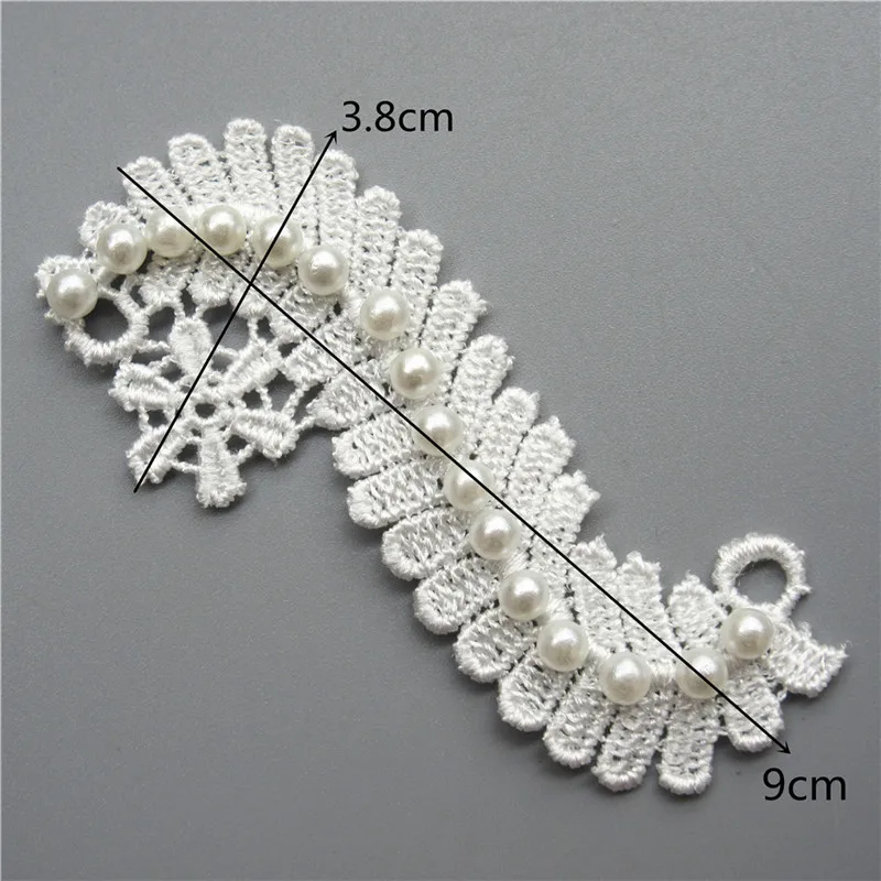 12x винтажные сороконожки жемчужные бусины кружевная отделка лента ткань вышитая