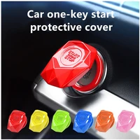 alloy car ignition switch decorative auto one click start stop button protection cap engine start button cover car styling tool