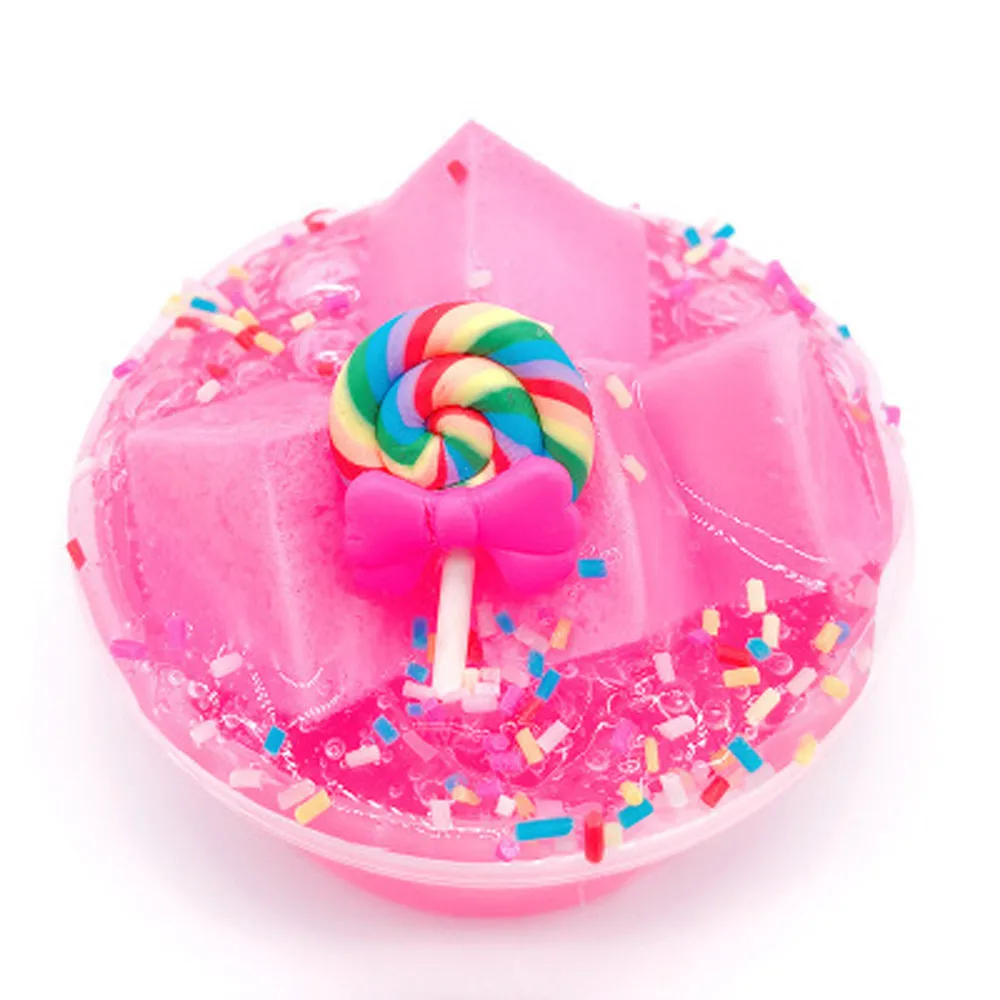 

60ML Slime Lollipop Coconut Fruit Pink Girl Heart Crystal Mud Cotton Plasticine Creative Puzzle Childrens Clay Toy Gift Juguetes
