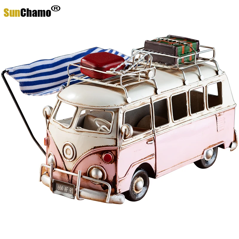 Креативная модель Розового автомобиля украшение для гостиной современное