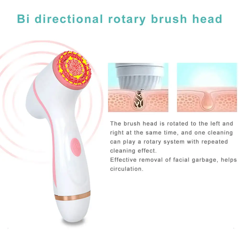 Электрическая щетка для мытья лица Очищение бытовая силиконовая красоты кожи
