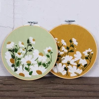 3d diy flower printed embroidery kit hand cross stitch needlework accessories embroidered sewing tool handicraft home decor