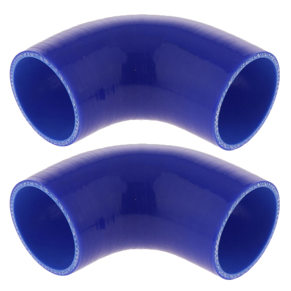 

2x Silicone 90Degree Elbow Pipe Intercooler Hose Coupler Blue
