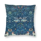 Наволочка для дивана, гостиной, с рисунком птицы Уильяма Морриса, 40x40