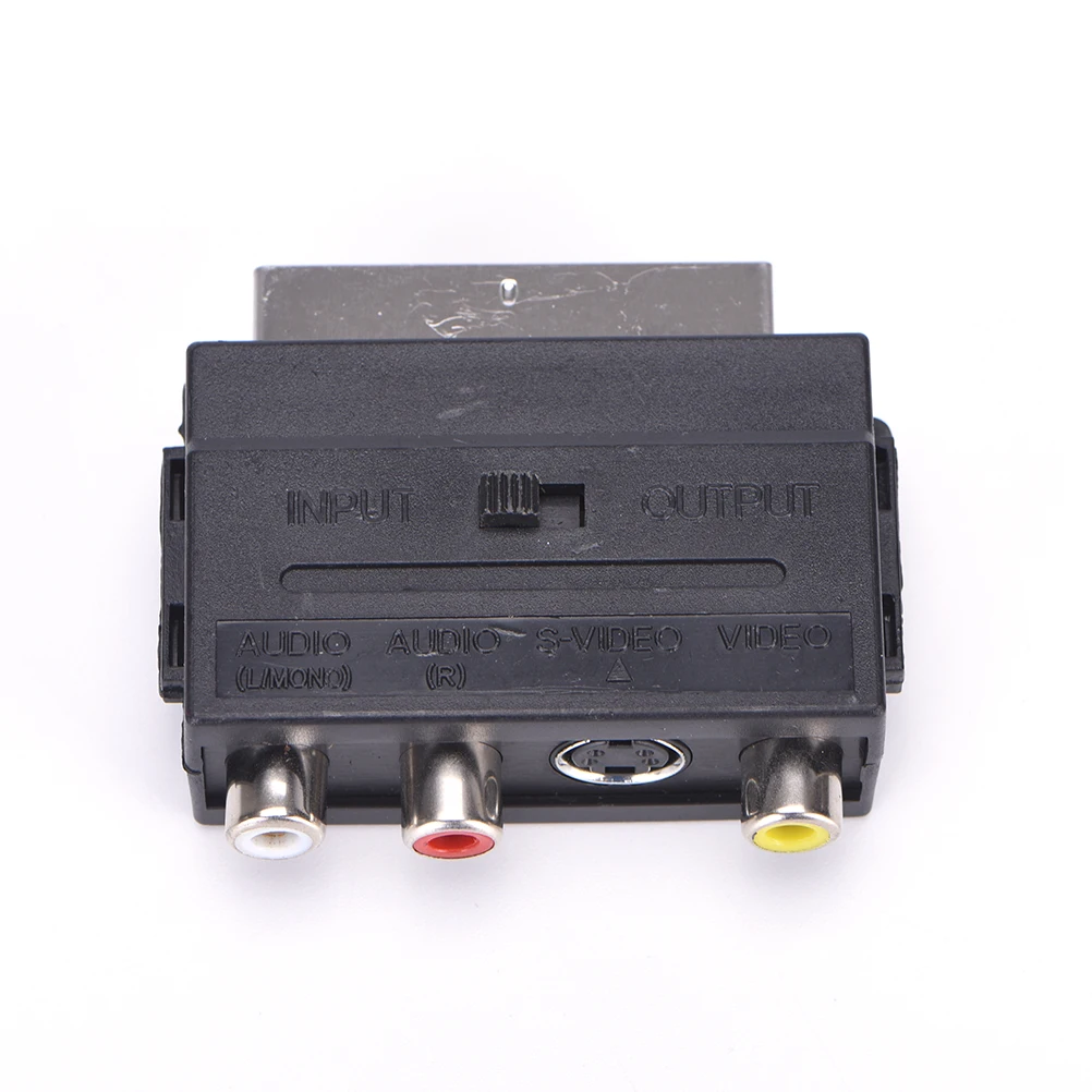 1PCS 21 Pins Adapter To 3 RCA Female For TV DVD Male Plug SCART Converter Audio Video Accessories Cable Connectors | Строительство и
